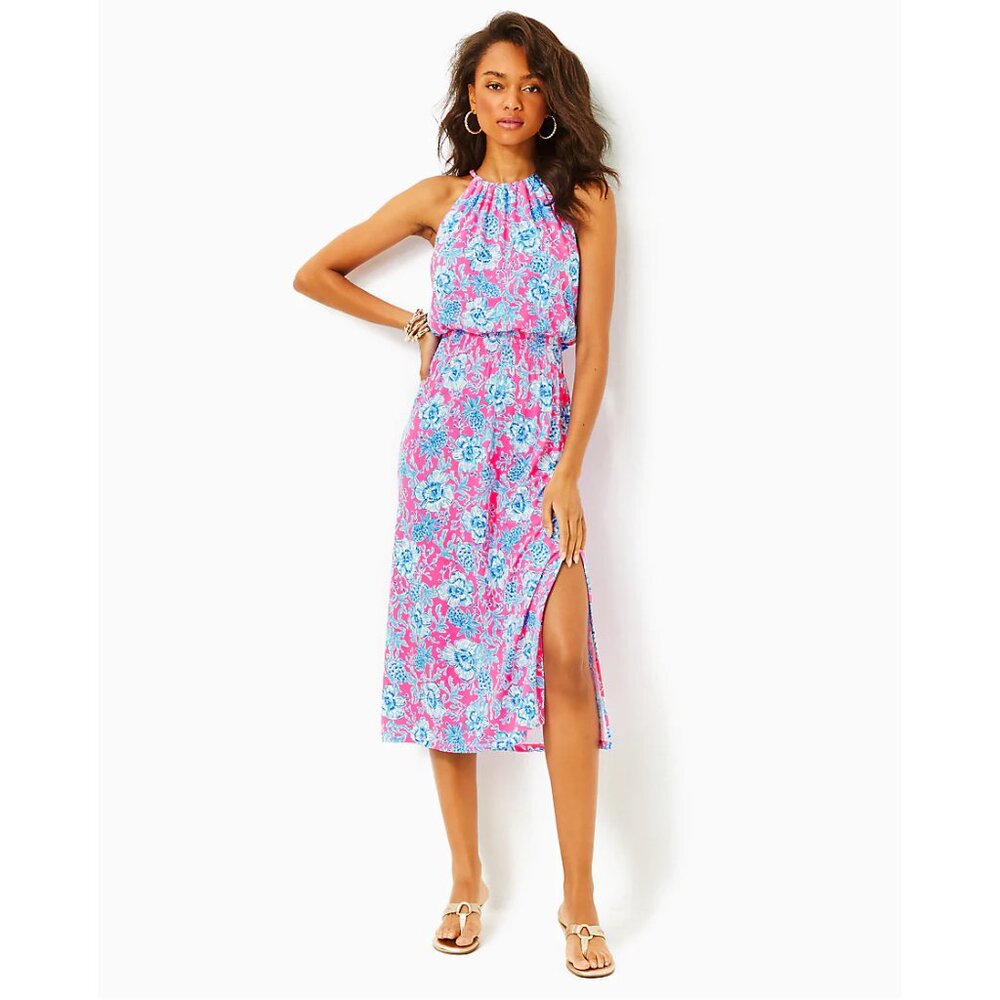 NWOT Lilly Pulitzer Gracelyn halter midi dress - Picture 4 of 16